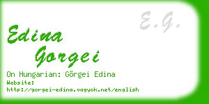 edina gorgei business card